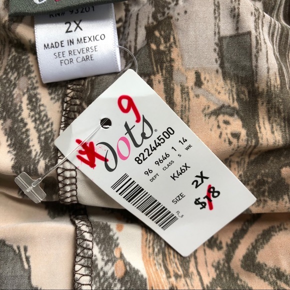 Dots 2X Animal Print Halter Top w/ Triangle NWT - Picture 5 of 8